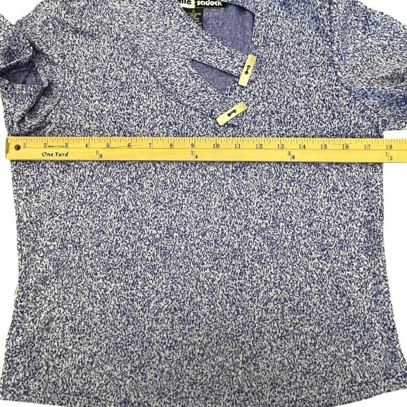 Jamie Sadock Women's S Purple Medium Wrap Collar Metal Buttons Golf Tennis Top - Picture 10 of 13